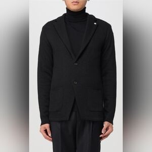 NWT Manuel Ritz Knitted Sweater, Size Large, Navy Blue